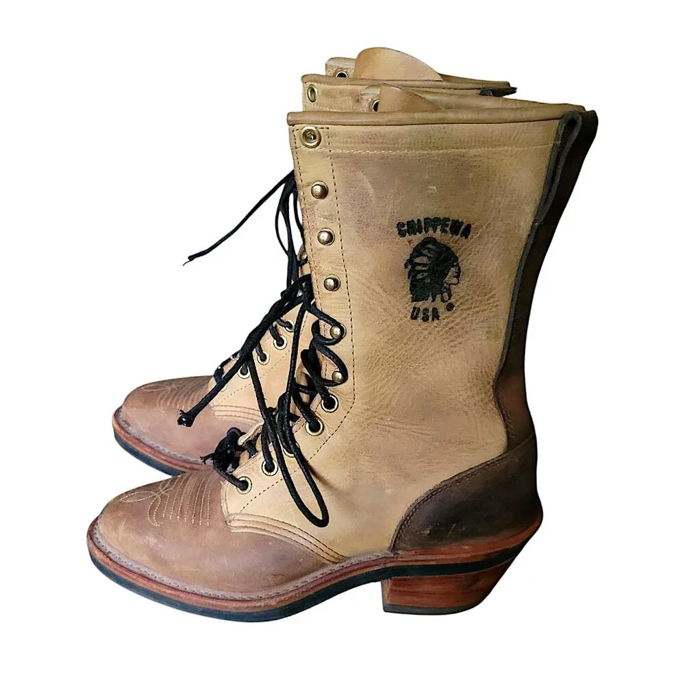 Leather Chippewa Lace Up Boots - Picture 6 of 8